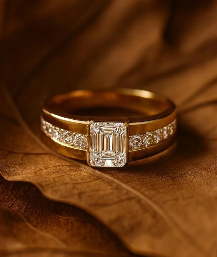 mens certified natural diamond rings