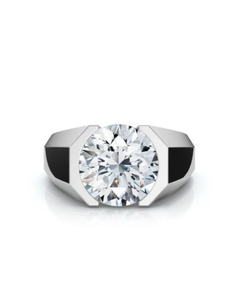 Mens conflict free natural diamond rings