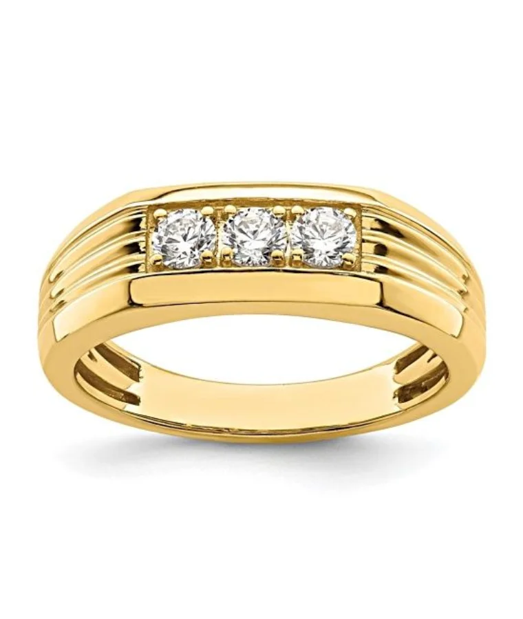 Mens Classic Natural Diamond Rings