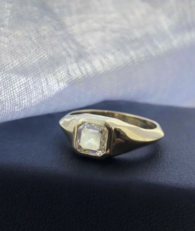 Mens authentic natural diamond rings