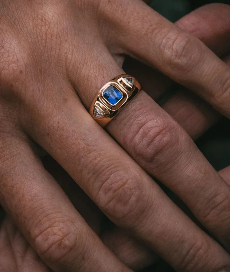 Mens authentic natural diamond rings