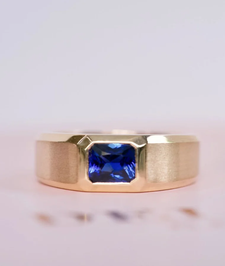 Mens silver natural diamond rings