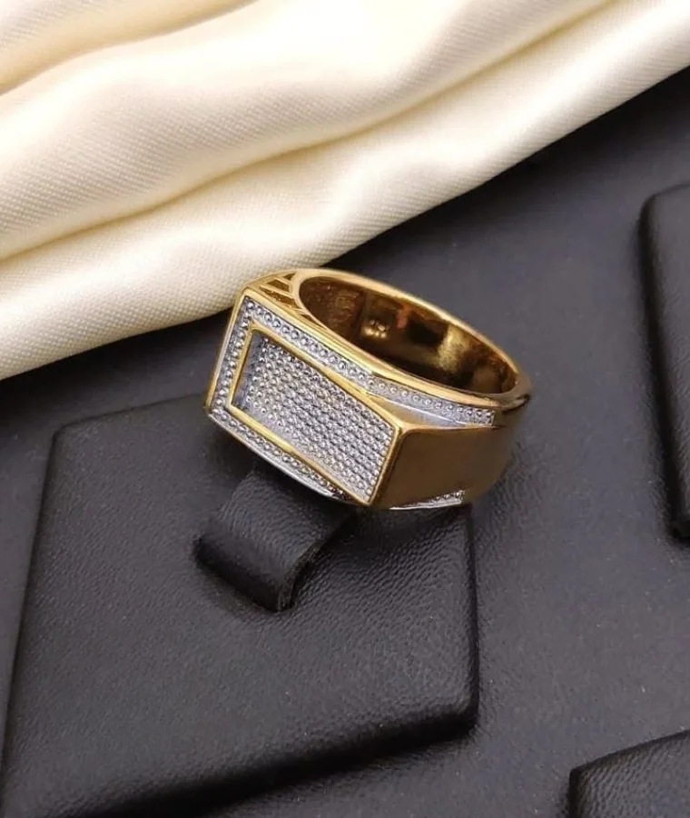 mens palladium natural diamond rings
