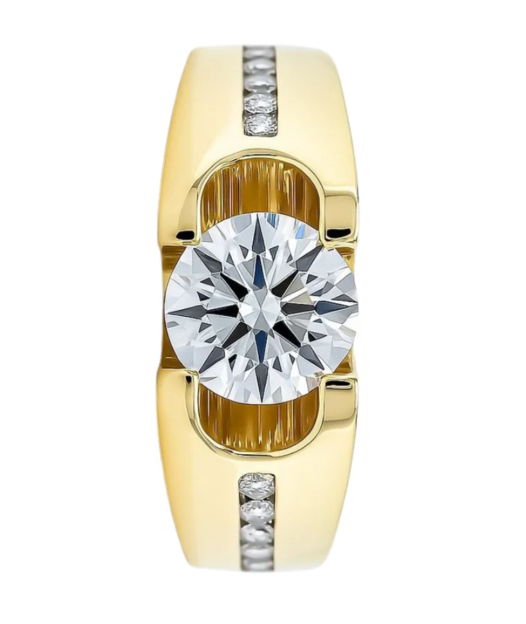 Mens conflict free natural diamond rings