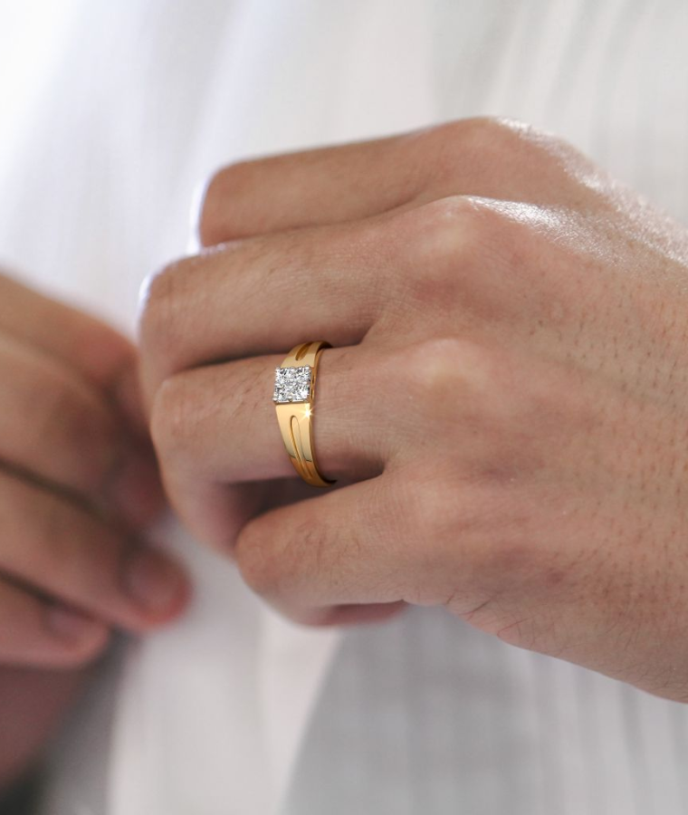 mens natural diamond rings