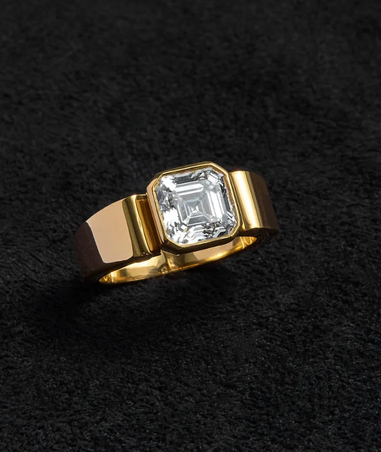 mens minimal natural diamond rings