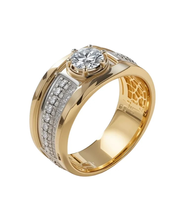 Mens conflict free natural diamond rings