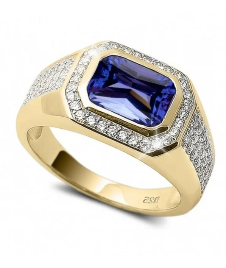 Mens earth mined natural diamond rings