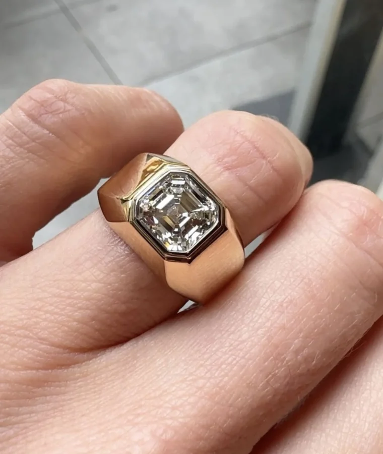 Mens authentic natural diamond rings