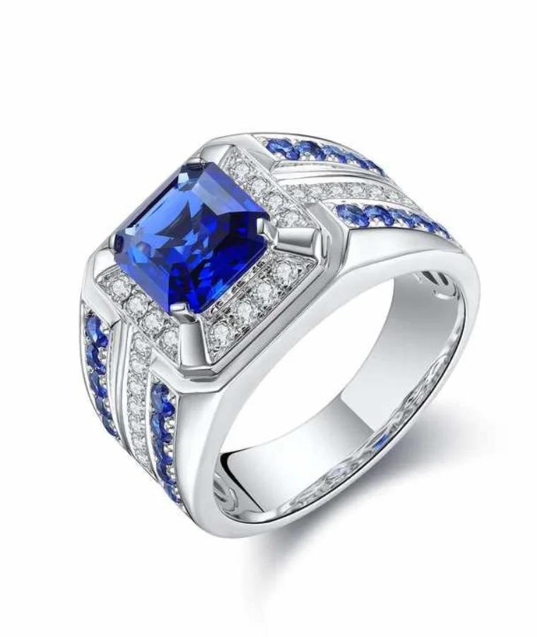 Mens earth mined natural diamond rings