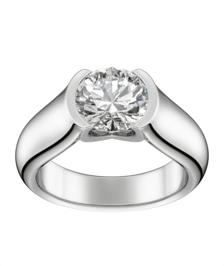 Mens titanium natural diamond rings