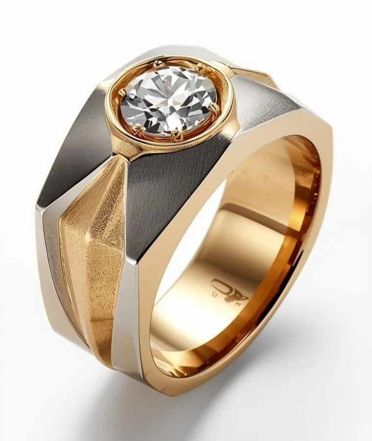 Mens conflict free natural diamond rings