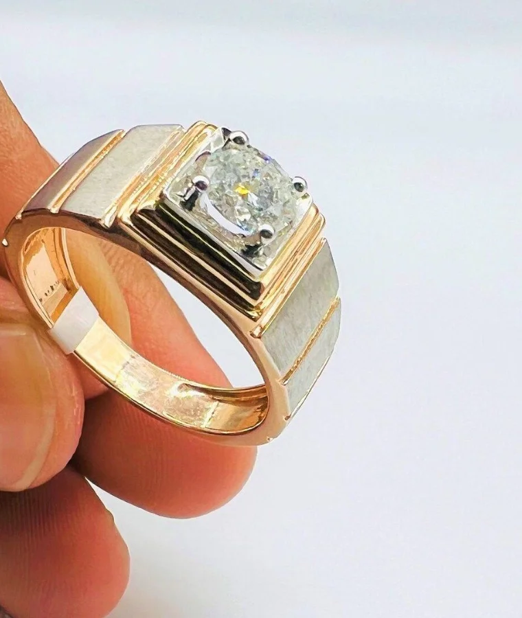 Mens vintage natural diamond rings