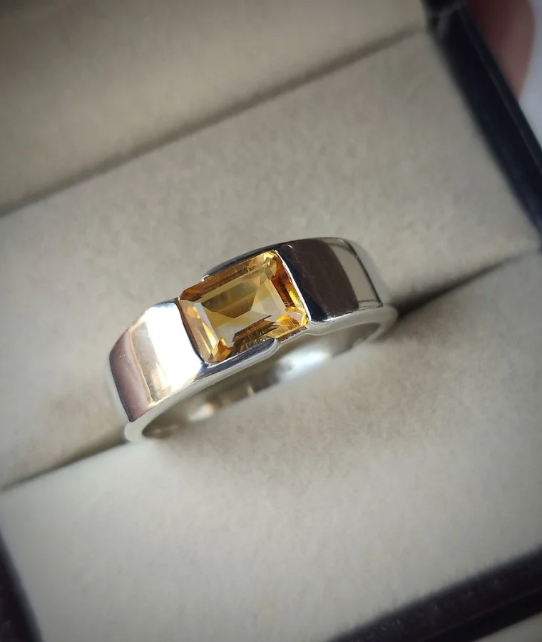 Mens silver natural diamond rings