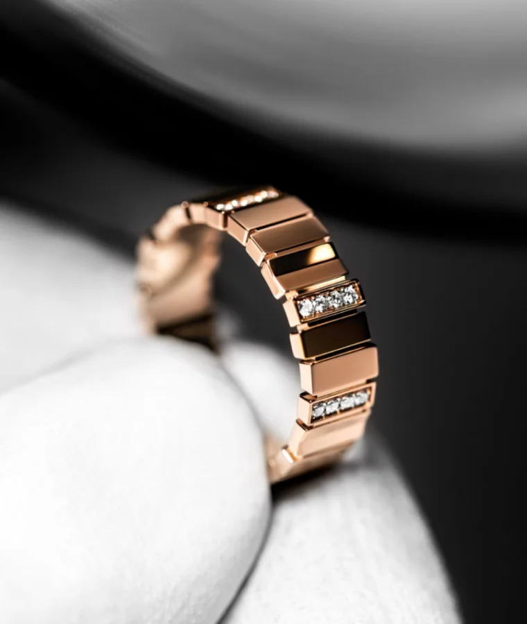 Mens rose gold natural diamond rings