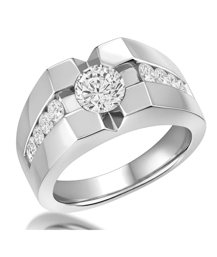 Mens Solitaire Natural Diamond Rings