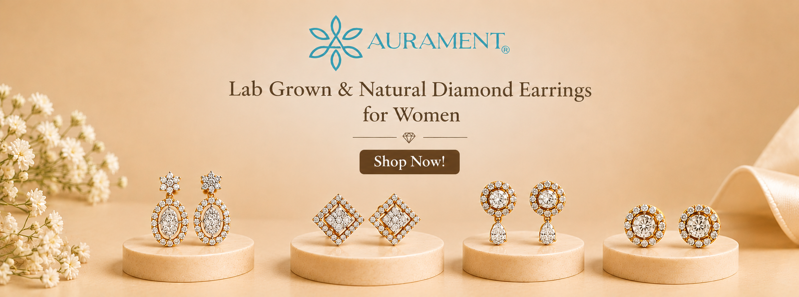 Lab Grown & Natural Diamond Earrings for Women