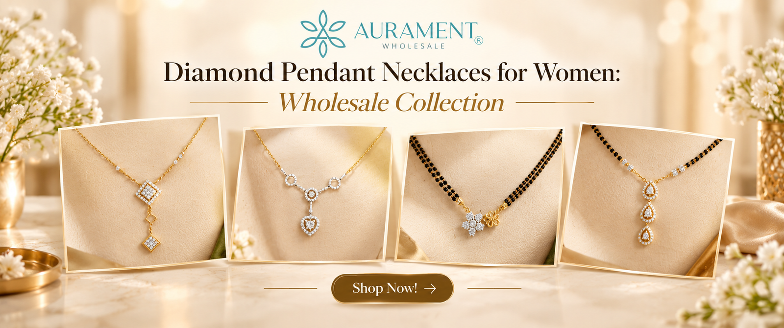 Diamond Pendant Necklaces Banner