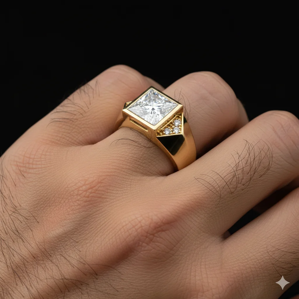 mens certified natural diamond rings