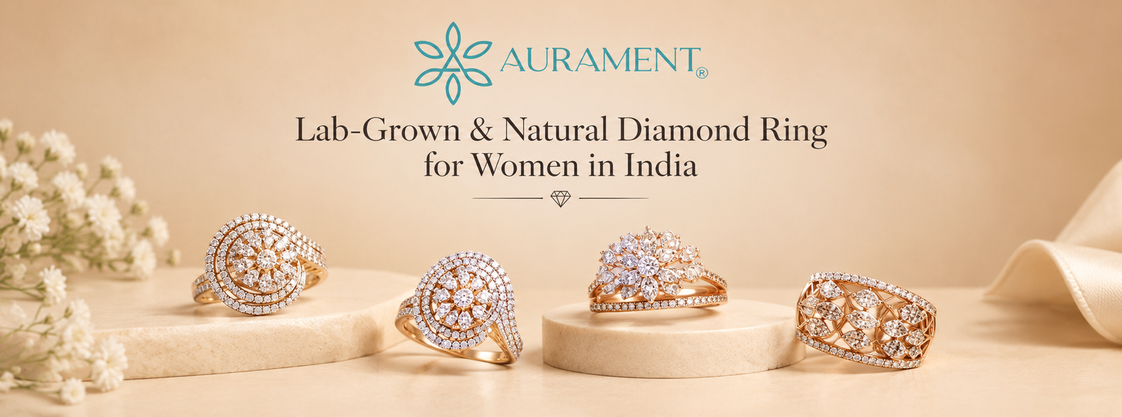 Lab-Grown & Natural Diamond Ring for Women in India