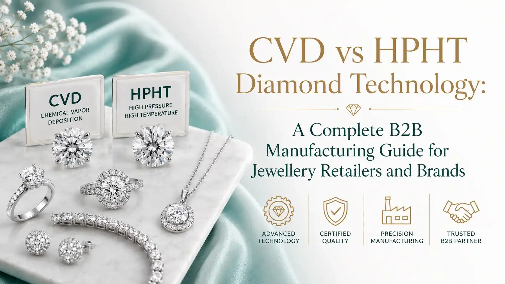 CVD vs HPHT Diamonds Technology: A Complete B2B Manufacturing Guide for Jewellery Retailers and Brands