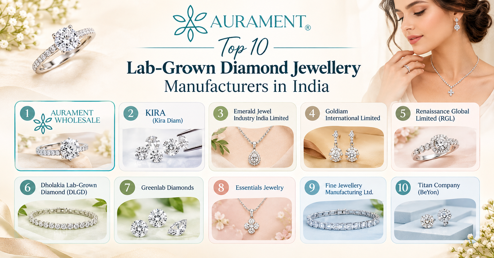 Top 10 Lab-Grown Diamond Jewellery Manufacturers in India